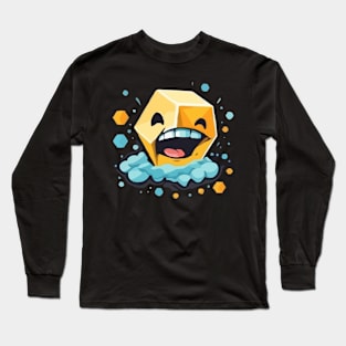 Hexagon LAughing character Long Sleeve T-Shirt